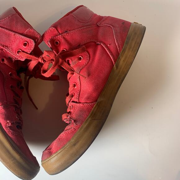 Supra FTWR CO Vaider S28274 Hightop Shoes Red Men's Size 9 - Picture 7 of 10